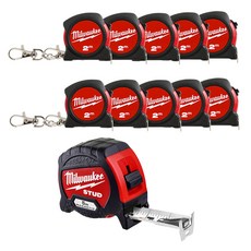 Milwaukee 美沃奇 鑰匙扣捲尺48-22-5507 2m 10入+48-22-9706 5m套組, 1套
