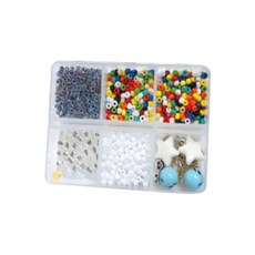 비즈 마스크스트랩 만들기 재료 DIY 키트, 4 홀로그램 3mm, 1세트