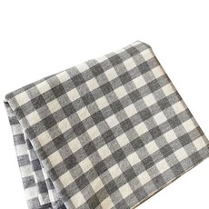 목화베리 키친크로스 테이블매트, 그레이체크, 1개