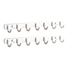 모든양품 스텐후크 외투걸이 가방정리 고리 7후크, 2개