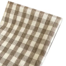 목화베리 키친크로스 테이블매트, 브라운체크, 1개
