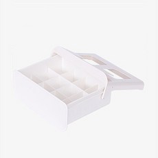 我們的內衣和襪子收納的隔板收納盒, 白色的, 1個