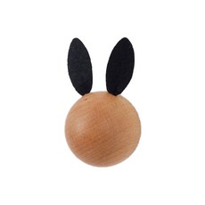 리씨상점 벽면 입체 동물얼굴 벽 후크, 토끼, 1개