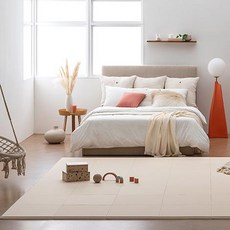 DDASAROOM Easy TPU霧面巧拼墊 中心型 2入+側邊型 2入, Fabric Coco Milk, 1組