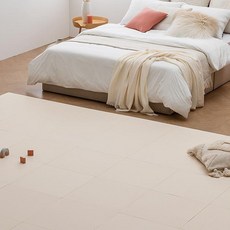 DDASAROOM TPU巧拼墊, Marble Cloud Milk, 4片