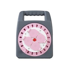 Rafyoo露營感性電線捲線器 帽型 灰色 粉紅色 4孔, 20m, 1個