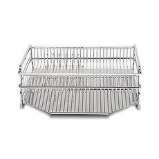 立式單層餐具瀝水架, 銀色