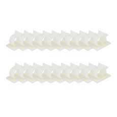電纜電線固定器 10入組, 白色的, 2套