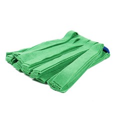 白色細針織超細纖維麻婆拖把綠色，適用於學校、政府辦公室、公司、企業, 1個