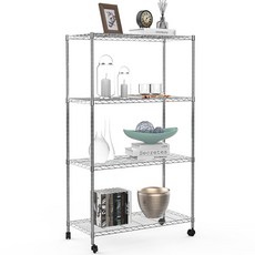 에스파스 메탈 스텐드선반, 실버, 4단