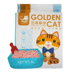 GOLDEN CAT 黃金貓 天然環保豆腐砂 6L, 強效除臭 天然植物, 水蜜桃, 1包