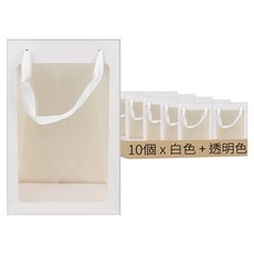 櫥窗紙袋, 白色 + 透明色, 1包
