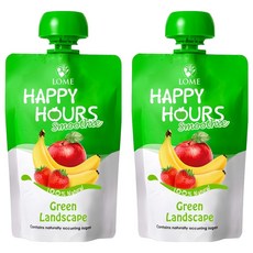 HAPPY HOURS 生機纖果飲, 蘋果 + 草莓 + 香蕉, 100g, 2包