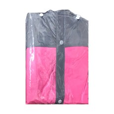 Twin Dragon 雙龍牌 爵色耐磨前開雨衣, 全件壓條處理, 高反光條設計, 防水效果卓越, 行車安全, 蜜桃紅, 一般型(125 x 86cm)