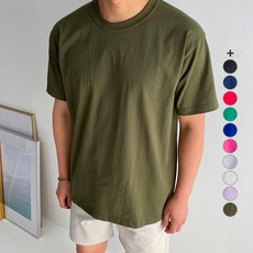 Mecita 男性透氣20支棉素色圓領短袖T恤