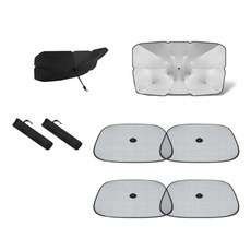 철벽쿨썬가드 차량용 앞유리 햇빛가리개 소 + 대 + 케이스 2p + 옆창문 가리개 4p, 1세트