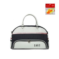 DAKS 女款波士頓包 DKBB-020L+瑪雅高爾夫球釘, 黑色+粉色