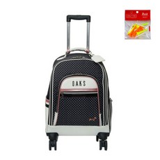 DAKS 女款輪子波士頓包 DKTCB-020L+瑪雅高爾夫球釘, 黑色+粉色