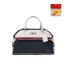 DAKS 女款波士頓包 DKBB-020L+瑪雅高爾夫球釘, 海軍+紅色
