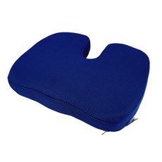 The Naeun 柔軟記憶棉簡約辦公用網眼U型坐墊 高級款, 皇家藍