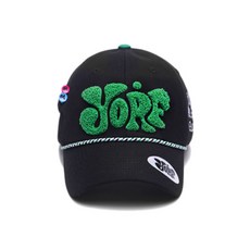 YOLF 標誌按扣高爾夫球帽, 黑色