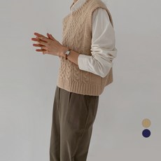 Babbling Brook 女款圓領麻花針織背心