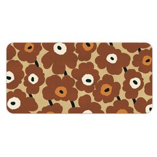셀레네 플라워 패턴 방수 데스크 패드, 브라운