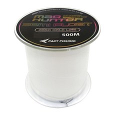 FACT FISHING Mad Hunter半浮動尼龍單絲線 500m, 白色