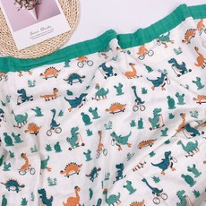 嬰兒用可愛圖案竹棉毯, 恐龍款