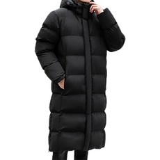 LUNA GLAM 男款時尚休閒長版填充外套