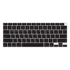 카라스 LG 그램14 14Z90P / 14ZD90P 칼라 글자 키스킨, BLACK, 1개