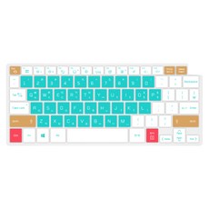 카라스 LG 그램 17 울트라기어 노트북 17U790 / 17UD790 스윗캔디 다색 글자키스킨, 민트, 1개