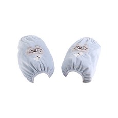 MYONGYANG PEEF 刺繡圖案女性多用途袖套 兩件組 YT_RA6365, 藍色