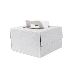 Salt Rain雪紡蛋糕盒 2號 25入+蛋糕底座 25入, 混色（蛋糕盒）、白色（蛋糕盤）, 1組