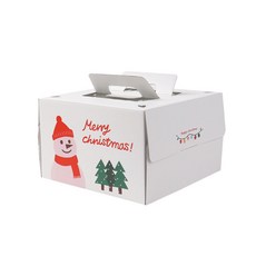 聖誕老人雪紡蛋糕盒 2號 25入+蛋糕底座 25入, 混色（蛋糕盒）、白色（蛋糕盤）, 1組