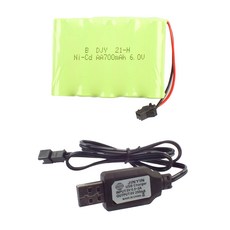 레프리카 6V 700mAh 락크라울러 맷트렉 몬스터트럭 투어링 RC 배터리 충전기 세트, 혼합색상, 1세트