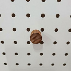 쉼목공방 원형자석, 브라운