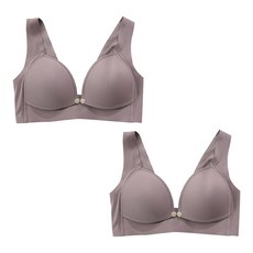 無縫鈕扣哺乳內衣 2入