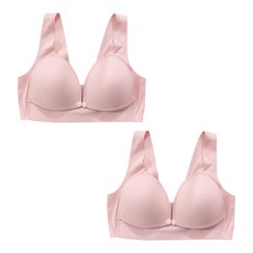 無縫鈕扣哺乳內衣 2入