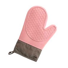 PUKO 矽膠烤箱廚房手套 A005, 粉紅色, 1個