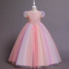 女童公主亮片長洋裝