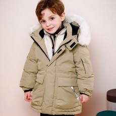 JELISPOON 孩童絨毛連帽雙拉鍊長袖外套