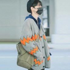 薩爾茨Z字形針織開襟衫