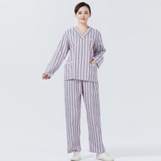 HEALING CARE 病患服 V領長袖 + 長褲