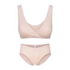 mothers baby 素色棉質哺乳內衣+內褲組