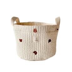 Malolotte 絎縫刺繡籃 嬰兒收納, 兔熊