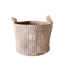 Dottodot Marolotte 嬰兒玩具尿布 絎縫刺繡籃, 米色鴨 - 刺繡籃