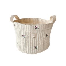 마롤로뜨 누빔 자수 아기 바구니, 퍼플베리, 1개
