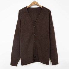 GOLD PERCENT 男士寬鬆版重點標誌基本款羊毛針织開襟衫 GP21FW2/FR/19150