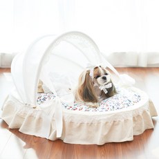 寵物NIFTY FAIRY白色房子, 象牙白(保險桿)/白色(頂蓋)/藍色(靠墊前部)/象牙白(後部)